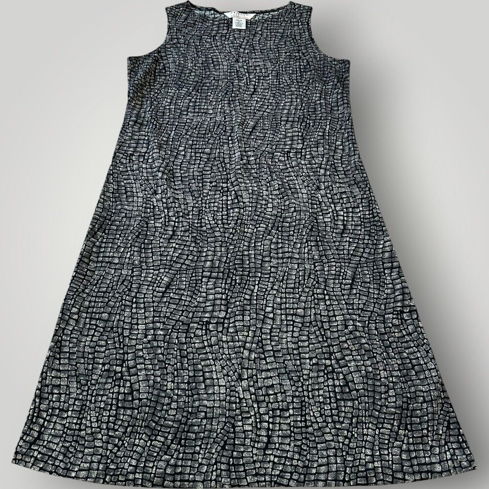 Uniform Petite John Paul Richard Women's M Sleeveless Midi Dress Reptile Print
